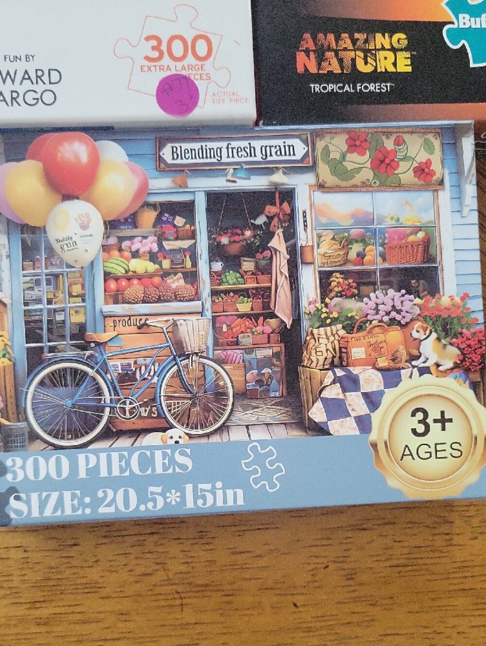 3-Piece Jigsaw Puzzle Lot - Colorful Market, Carnival & Tropical Scenes - Picture 4 of 4